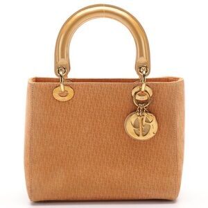 Christian Dior Lady Dior Top Handle Bag in Diorissimo Suede